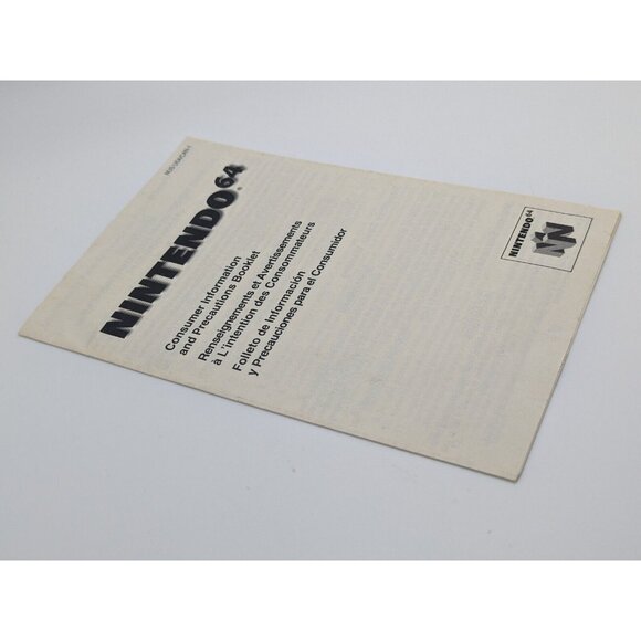 Consumer Information Precautions Booklet N64 Nintendo 64 Manual - Picture 3 of 6